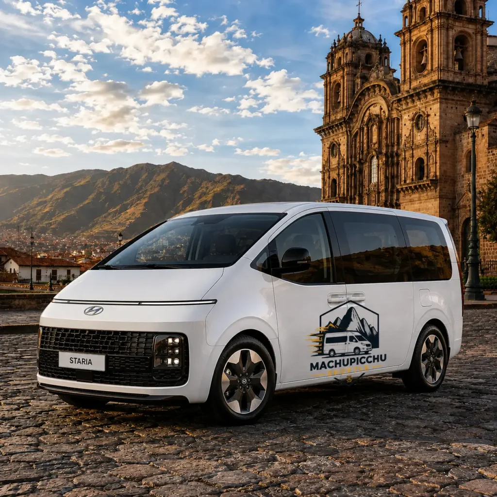 Private minivan for Cusco airport transport, ideal for families